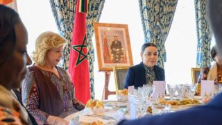 صاحبة السمو الملكي الأميرة للا أسماء تترأس مأدبة غداء أقامها جلالة الملك على شرف السيدة الأولى لكوت ديفوار السيدة دومينيك واتارا