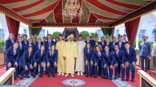 حضور المنتخب الوطني النسوي لكرة القدم حفل الاستقبال بمناسبة عيد العرش تجسيد للعناية السامية لجلالة الملك بالرياضة الوطنية